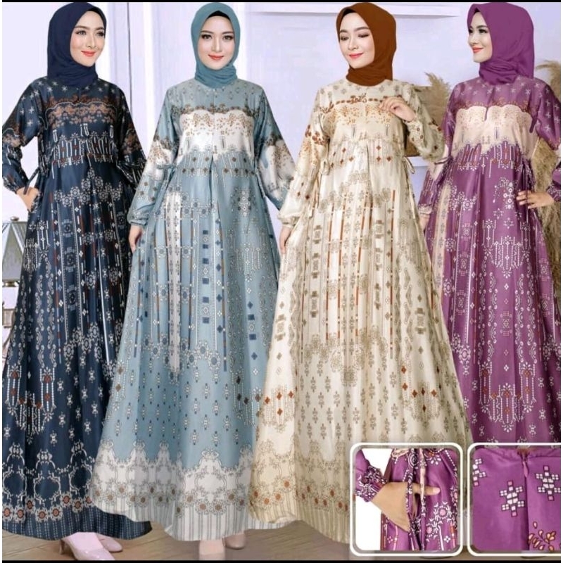 GAMIS SEMI SUTRA ORIGINAL PREMIUM//MONTANA DRESS//FASHION TERBARU