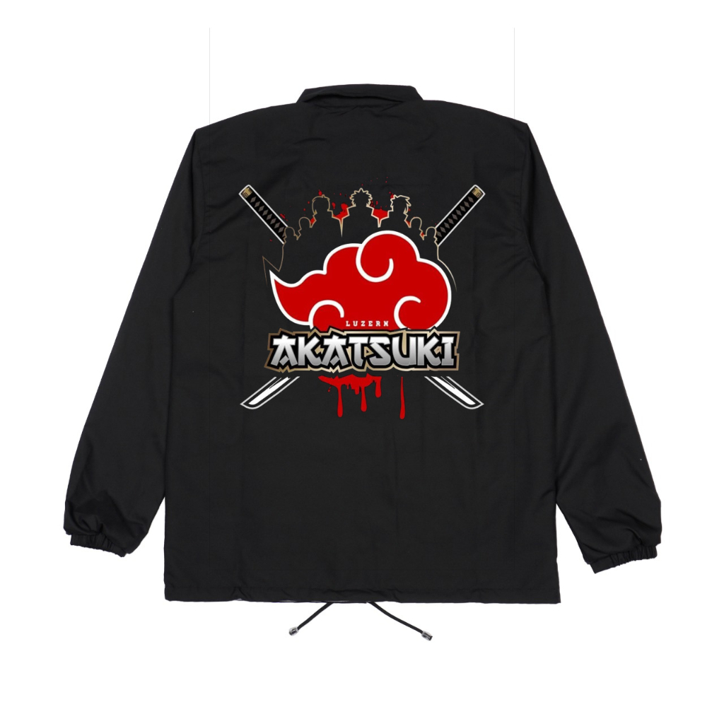 Coach Jaket Anime Naruto Akatsuki - Jaket Animasi Naruto