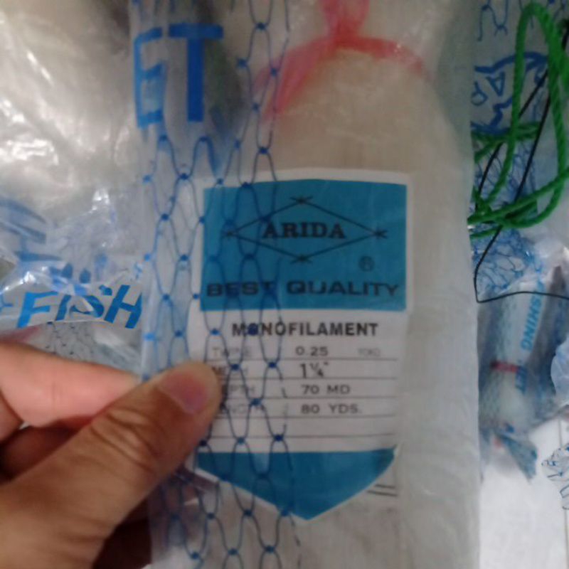 Jaring ikan arida 0.25 70md/80yds yoko pukat ikan jaring arida jaring ikan bahan jala lempar