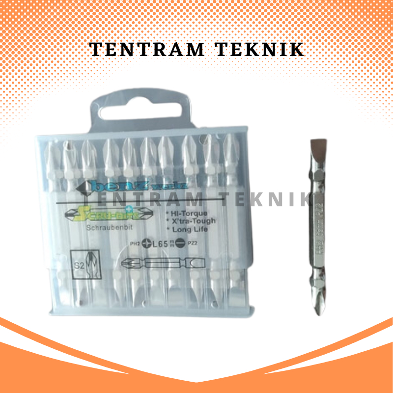 Mata Obeng Angin dengan Magnet Plus Minus Mata Bor Listrik PH2 Benz / Mata Obeng Angin + - Benz