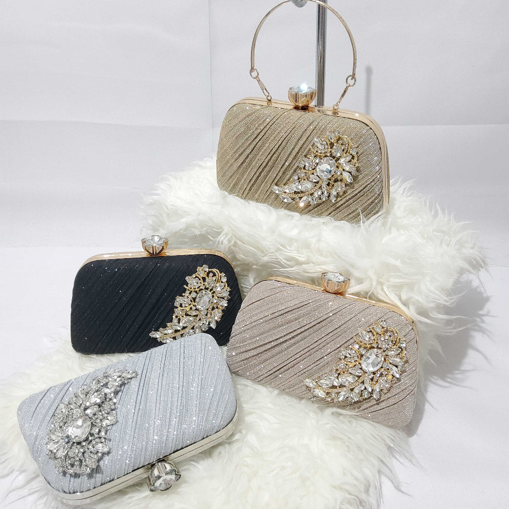 Model Terbaru! Tas Pesta Import Diamond Farnell Cantik Mewah 26218