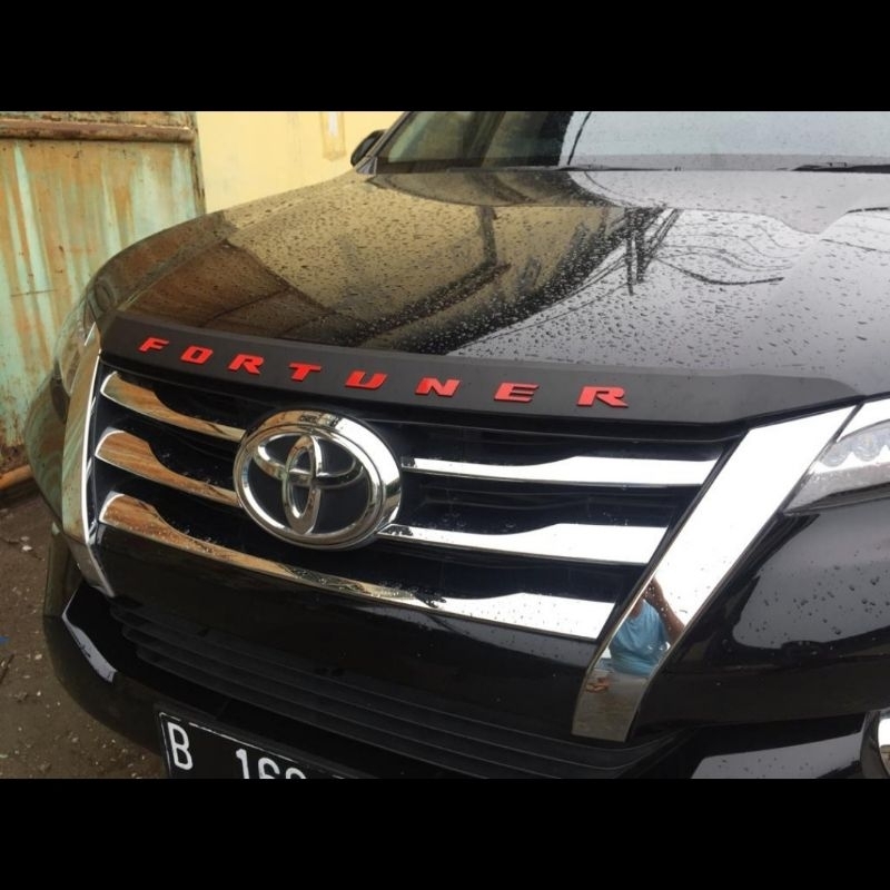 hodlist list lis depan kap mesin mobil toyota all new fortuner 2016 sampai 2023 2022 2020 2019 2018 2017 2021 vrz srz black piano glossy &amp; HITAM doff chrome crome tempel