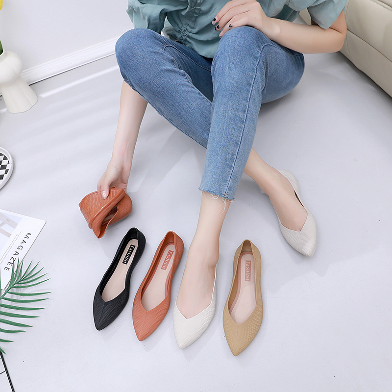 Sepatu Slop Flat Wanita Model Slip On Polos Fashion Korea Style Kasual Cewek Satu7an SPT-74