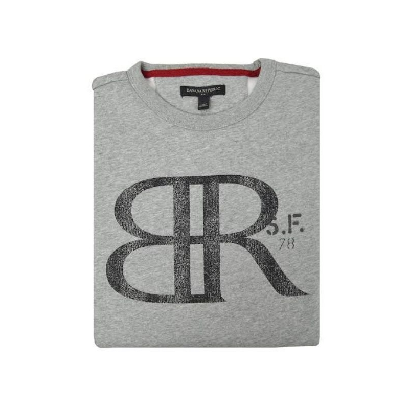 BR Light Heather Gray logo sweatshirt