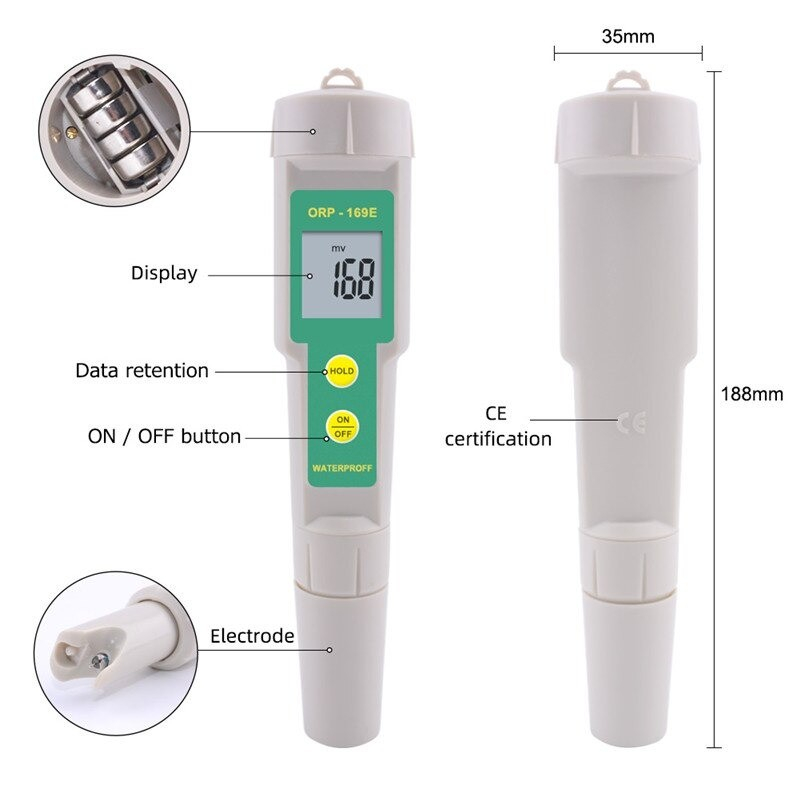 ORP Meter ORP Tester Oxidation Reduction Potential Analyzer Redox Test