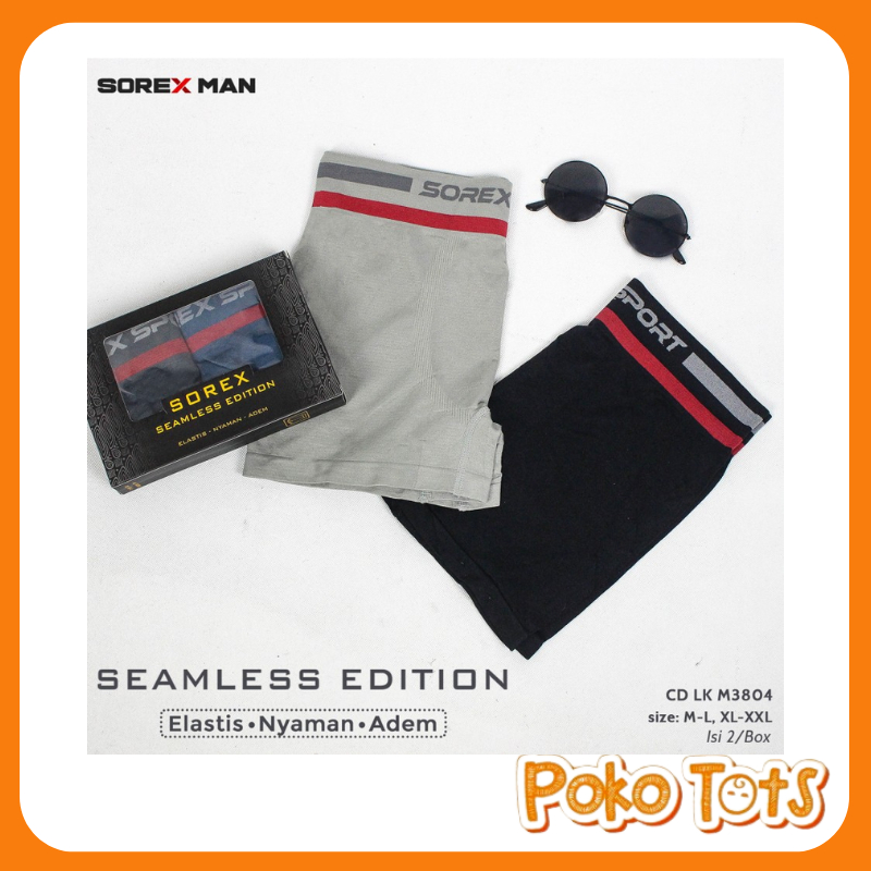 Sorex CD Men Boxer Sport Seamless Edition M3804 Boxer Pria Tanpa Jahitan CD Sport Seamless WHS