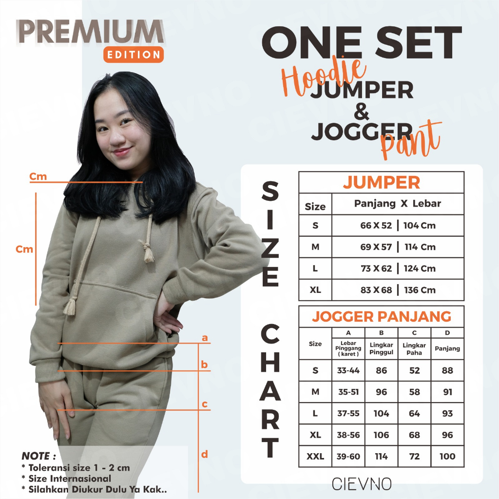 ONE SET HOODIE JUMPER + CELANA JOGGER PREMIUM ROYAL BLUE (PRIA&amp;WANITA)