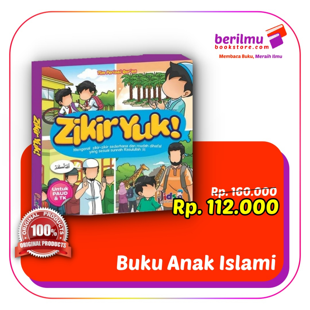 Zikir Yuk Paket Lengkap | Buku Cerita Islami Anak | 100% Buku Original | Soft Cover | Perisai Quran 
