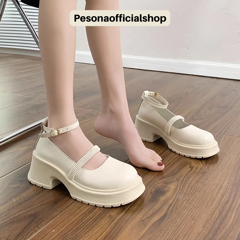 COD POS 663 Sepatu Boots Platfrom Wanita Korea Design Chuncky Korea Style