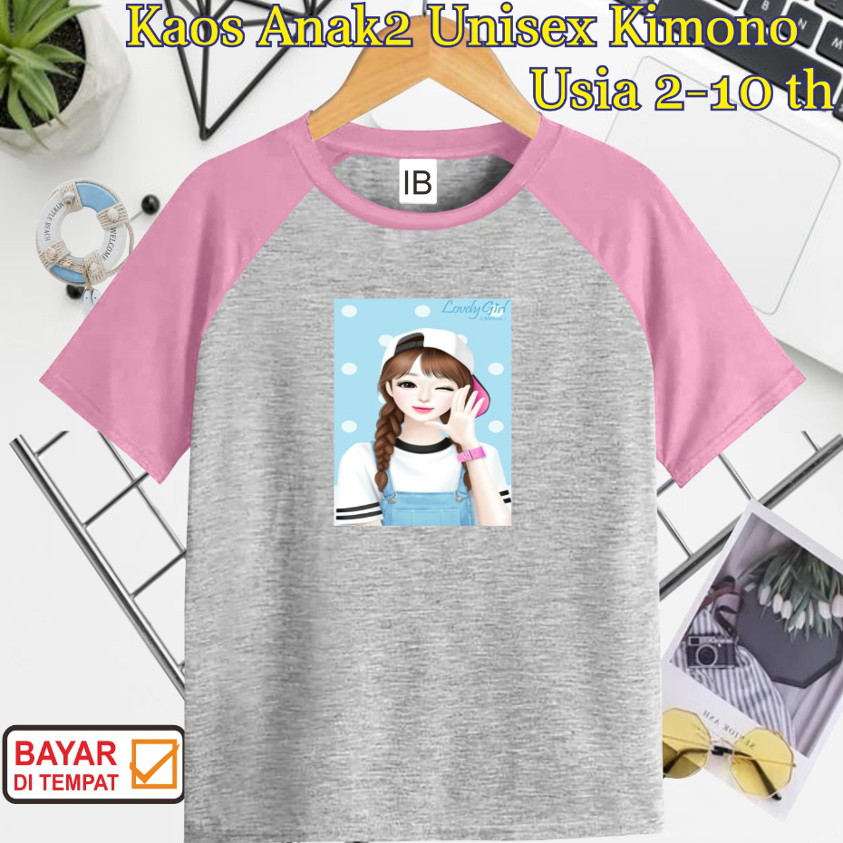 ((IB))KAOS ANAK PEREMPUAN KIMONO/CEWEK DIGITAL SABLON