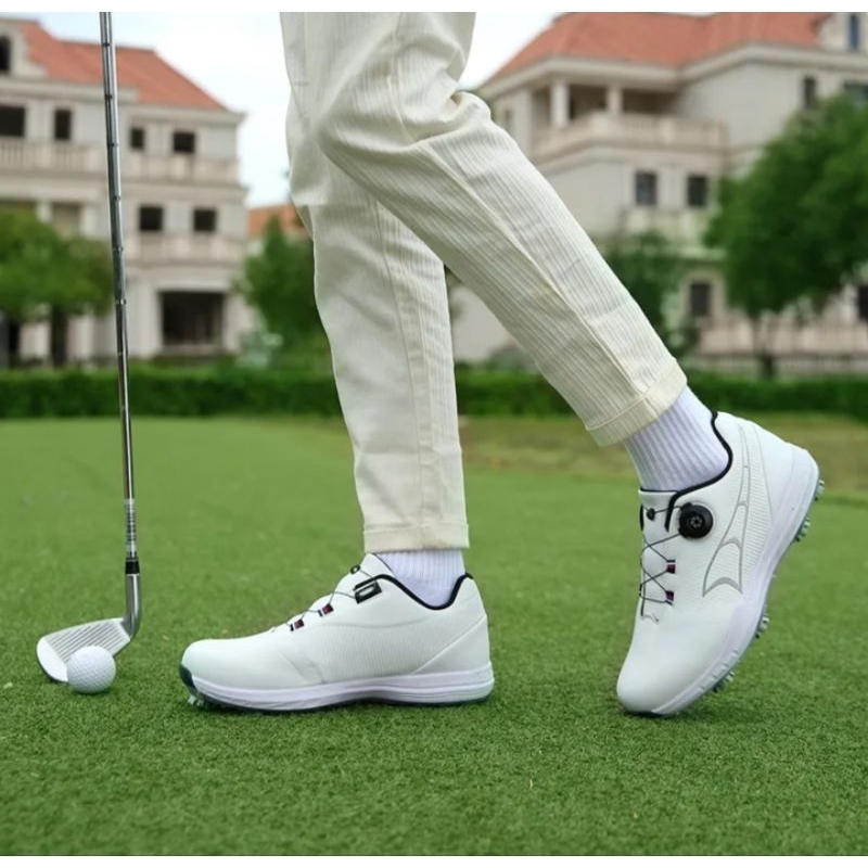 Sepatu Golf Tali BOA Golf Shoes White 8002