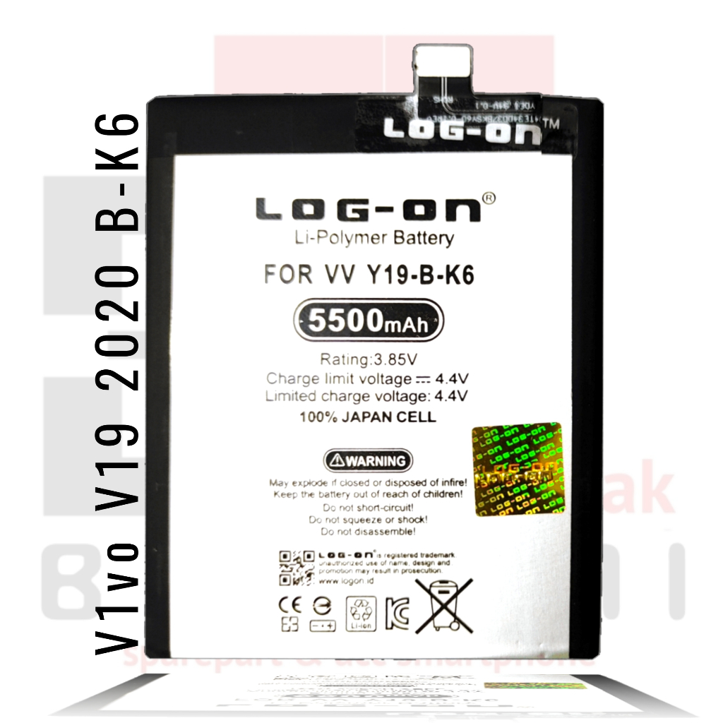 Log on - B-K6 Vivo V19 / V17 1919 Double IC Battery Baterai Batre