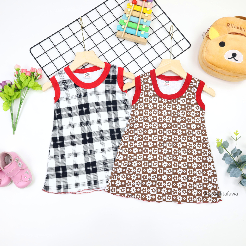 Daster Yukensi uk 1-2 Tahun / Dress Anak Perempuan Baju Harian Anak Murah Bahan Kaos babycinnamon