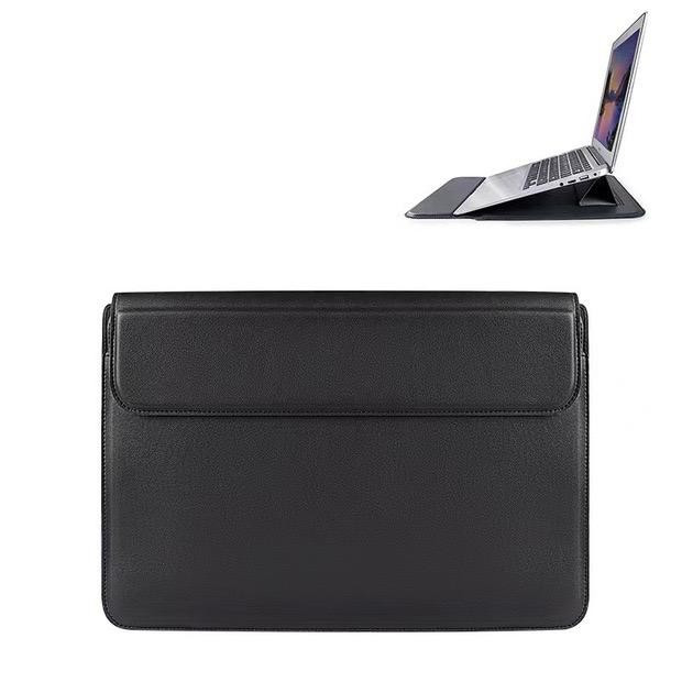 Tas Laptop Kulit Sleeve 14/15 Inch Macbook Bags 2 in 1 Holder with Mouse Pad Premium Leather Bags Holder Portable