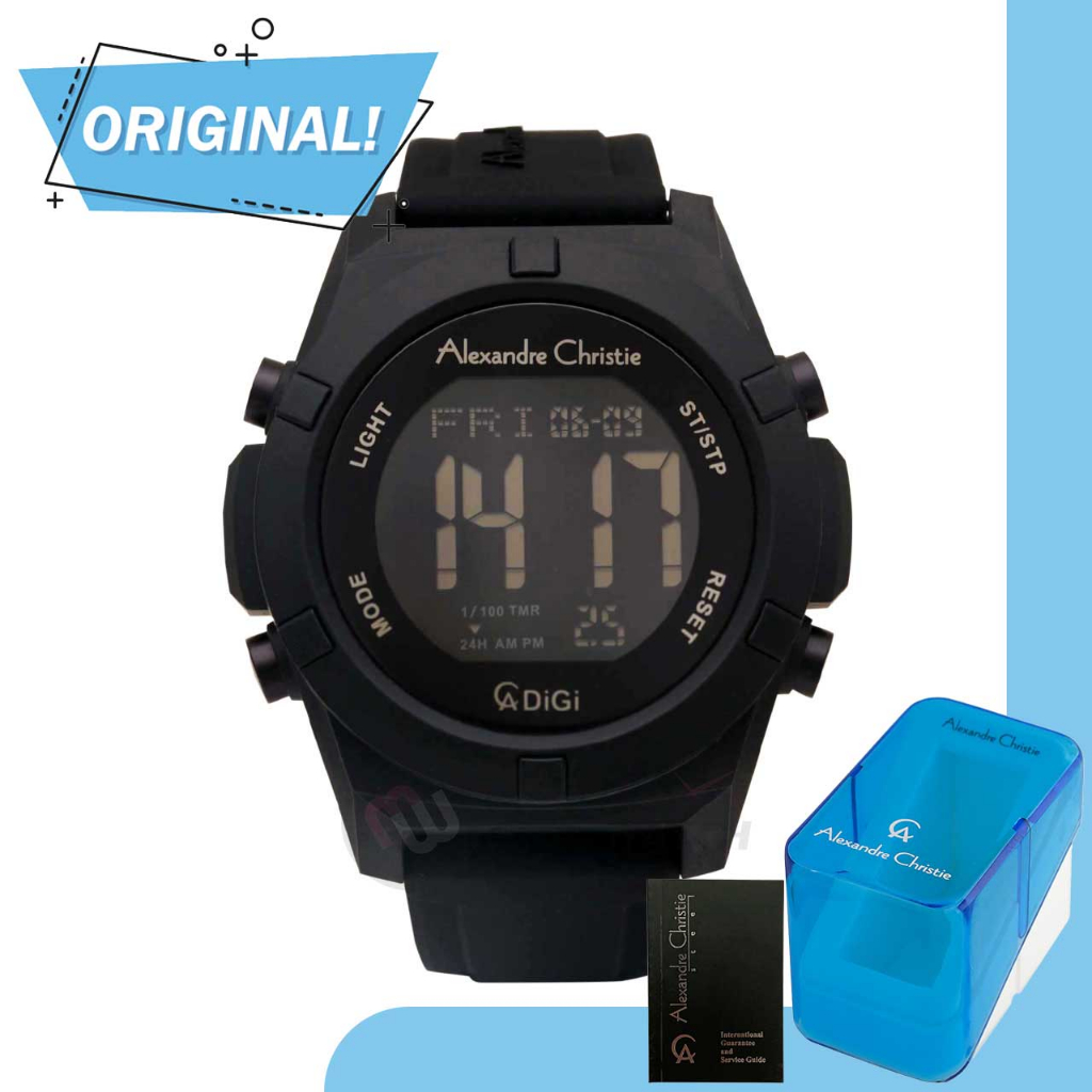 Jam Tangan Pria Analog-Digital Alexandre Christie 9371MH AC9371 AC 9371 MH 9371 MHRIPBA Original Gar