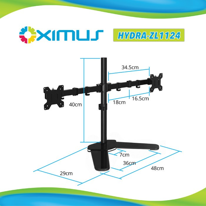 Bracket Monitor OXIMUS HYDRA ZL1124 | Dual Monitor LCD LED