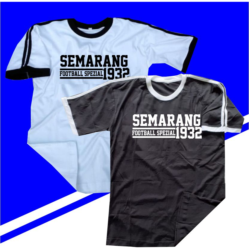 baju Kaos psis semarang panser biru fans model casual Fans warna hitam putih  football spesial