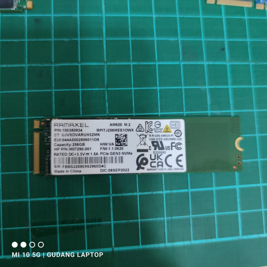 CUCI GUDANG SSD CABUTAN PCIE GEN 3 NVME 256GB BERGARANSI