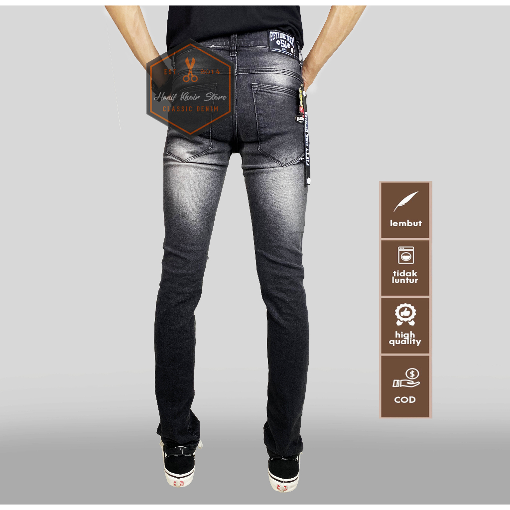 CELANA JEANS RIPPED / SOBEK PRIA/COWOK/COWO SLIMFIT MURAH DAN GROSIR