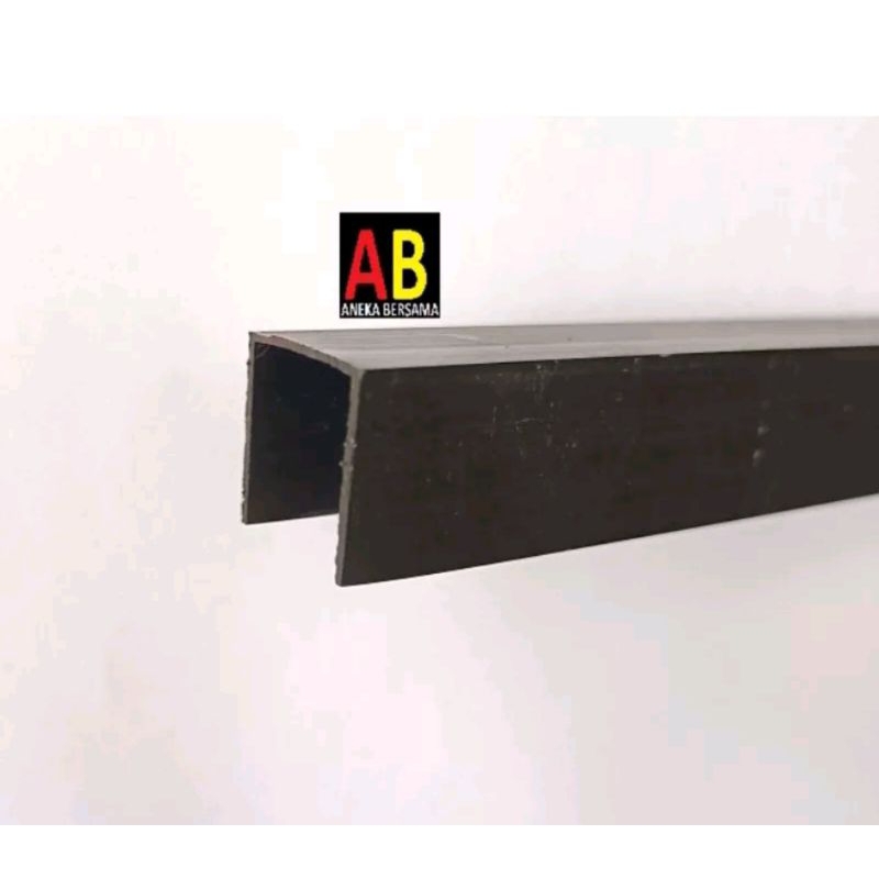 Lis U Aluminium 15mm x 15mm x 15mm brown Panjang 149.5cm