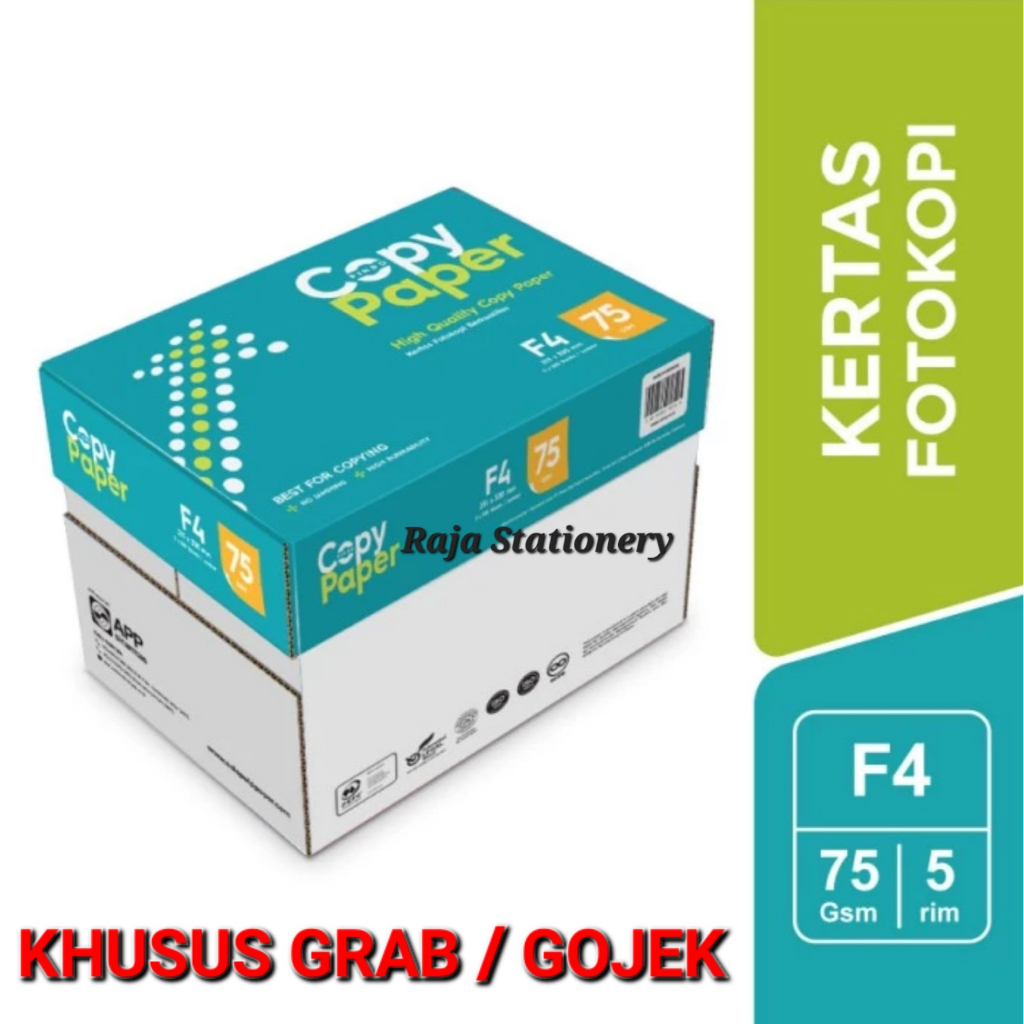 

COPY PAPER F4 75GR KERTAS HVS FOLIO FOTOKOPI KUALITAS PAPERONE [5PCS]