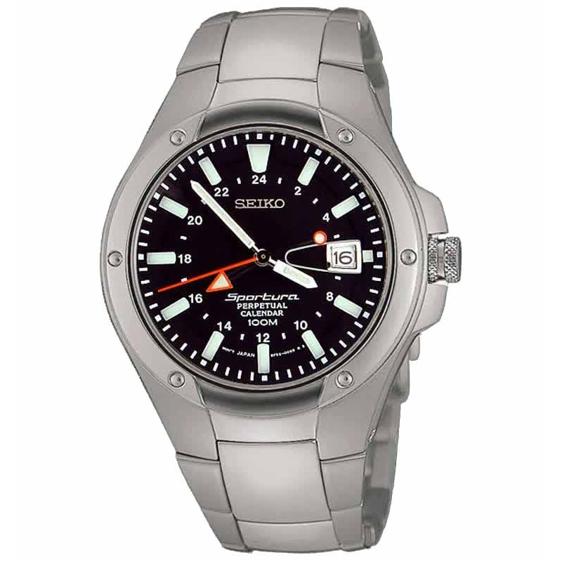 Seiko SLT047 Sportura Perpetual Calender Full Silver Black