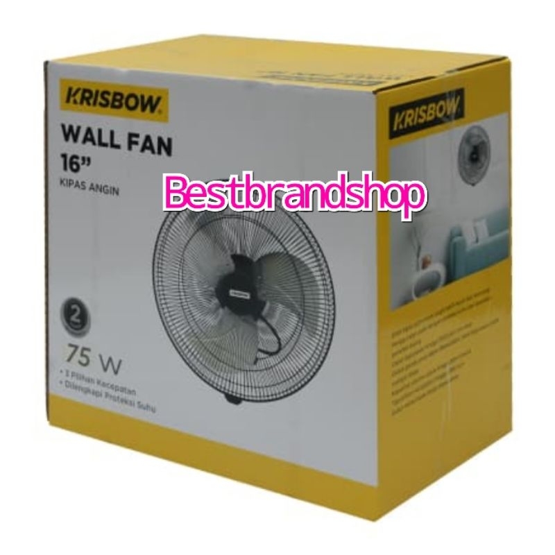 KRISBOW KIPAS ANGIN DINDING 16 INCI WALL INDS FAN KRISBOW 16INC 75WATT