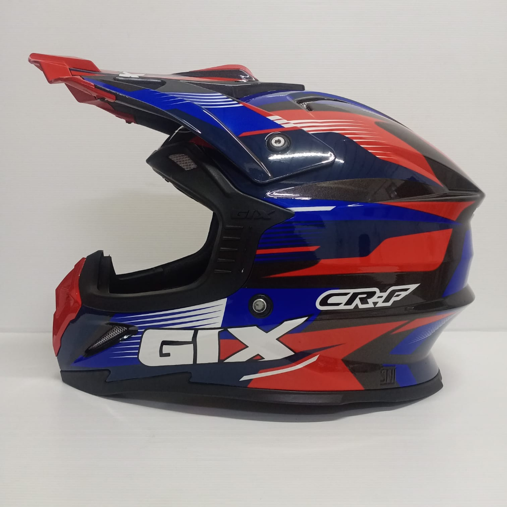 HELM CROSS GIX CROSS MOTIF CR-F GUNMET RED JPX CROSS