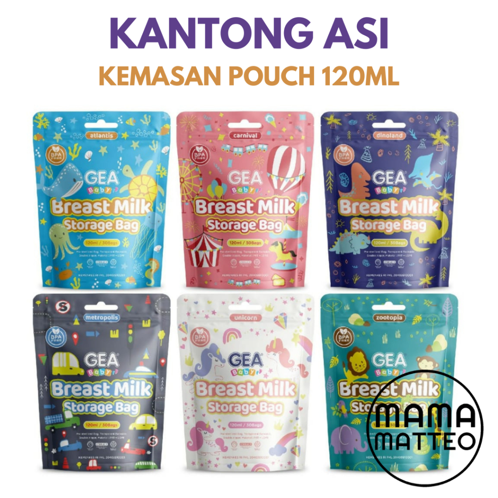 GEA Baby Kantong Asi 120ml / Breastmilk bag / Asibag / Wadah ASI / Penampung ASI Bag / BANDUNG
