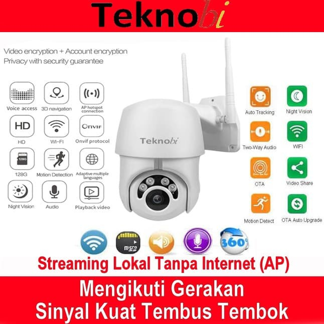 CCTV WIFI OUTDOOR WATERRPROOF IP CAMERA PTZ AUTO TRACKING KAMERA PENGINTAI JARAK JAUH JS173