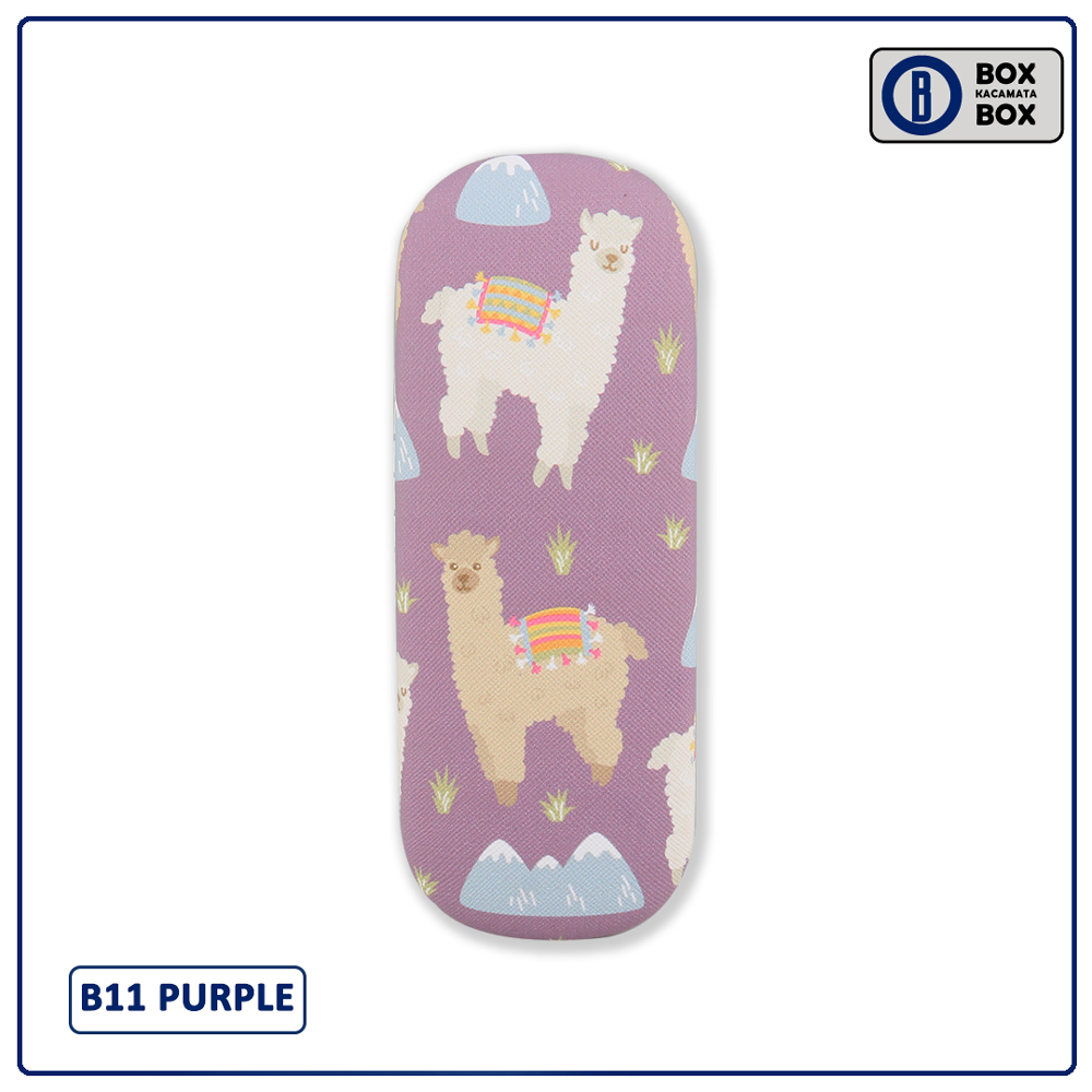 Box / Tempat Kacamata Cepuk Magnet Hardcase Motif Animals Sheep Cute Colorful B11