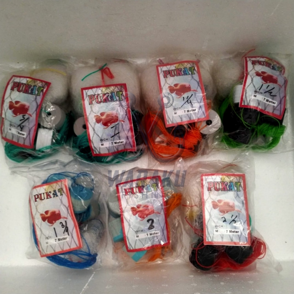 Jaring Ikan / Pukat Jadi Siap Pakai Panjang 7 Meter CAP ARWANA