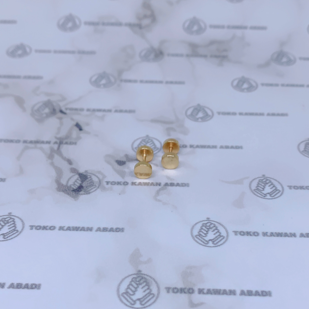 Titanium Gold Anting dewasa Perhiasan Wanita Model Tusuk Permata Bunga *54