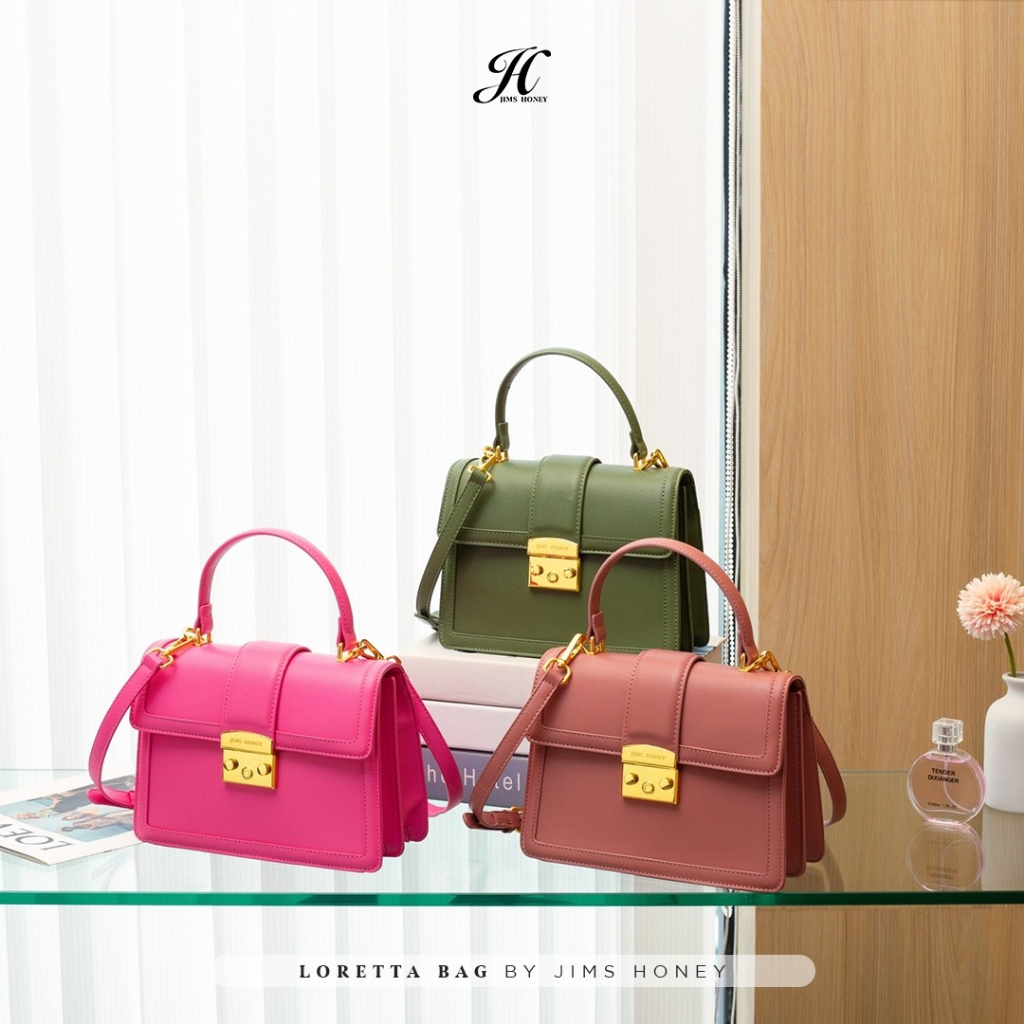 LORETTA Bag Jimshoney  Tas Selempang Wanita Sling Bag Top Handle Import Simple Original Jims Honey Fashion Trendy Korea