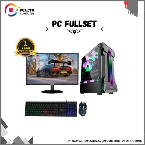 Pc intel core i5 6500 ddr4 8gb vga 4gb ssd 128gb  fulset komputer computer rakitan murah gen 6