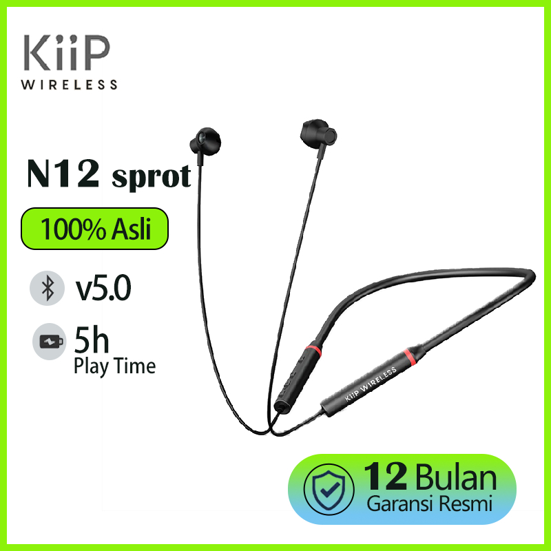 KiiP Wireless N12 Sport Earphone Wireless  Bluetooth Headset Handsfree-earphone running