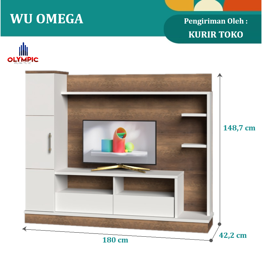 Rak Tv | Buffet Tv | Lemari Pajangan Olympic Minimalis WU ALFA / WU OMEGA