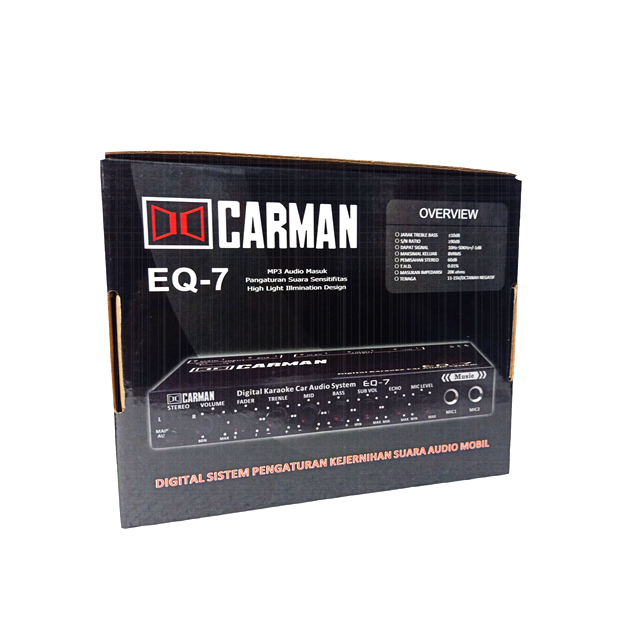 Parametrik Equalizer Carman EQ-7 - Preamp Carman EQ7 2 mic input - EQ 7 CARMAN vol subwoofer