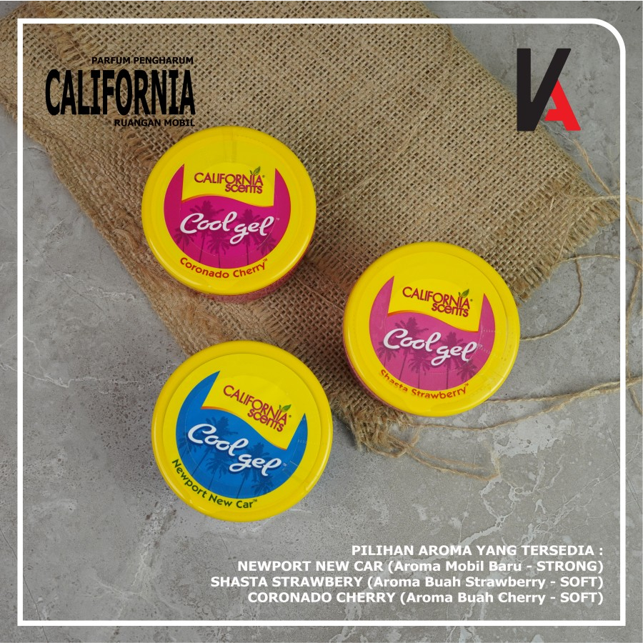 PARFUM CALIFORNIA SCENT / PENGHARUM / PEWANGIN RUANGAN MOBIL CALIFORNIA COOL GEL ORIGINAL