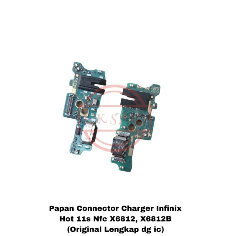 Papan Connector Charger Infinix Hot 11s Nfc X6812, X6812B Flexible Con Cas Original