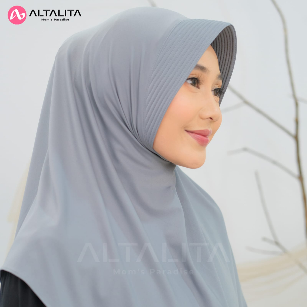 Altalita - Jilbab Instan Qanita Bergo Hamidah Jersey Premium Hijab Sport Olahraga Ukuran L Kerudung Sekolah Instant Menutup Dada Terbaru