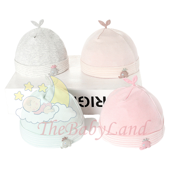 [1KG 37PCS] Babyland  Topi Newborn Bayi Daun Motif Rabbit dan Gajah Kupluk Karakter Hewan Lucu