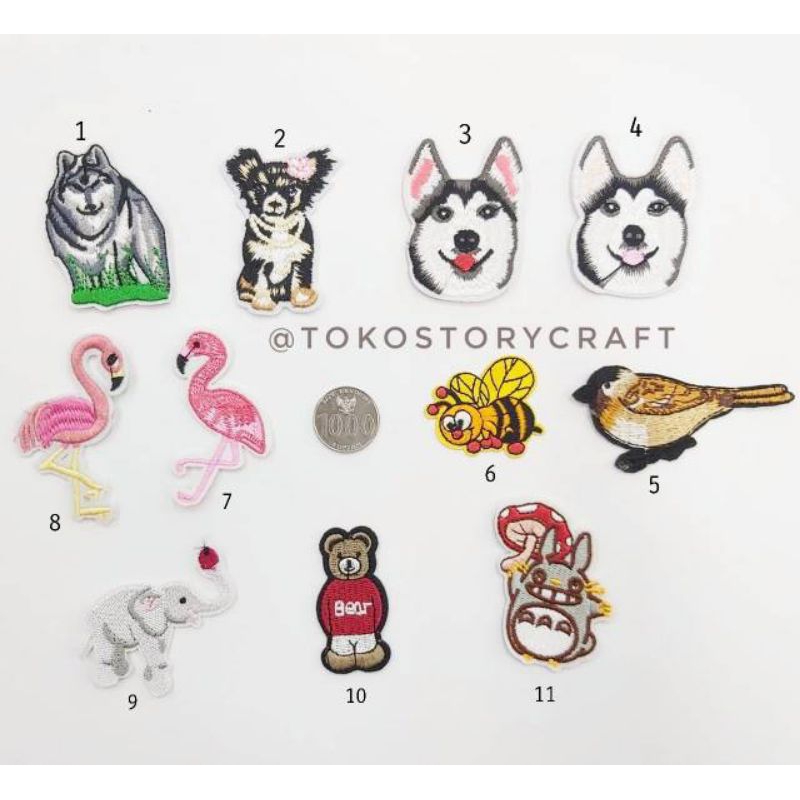 IRON PATCH ANIMALS / EMBLEM BORDIR CUTE