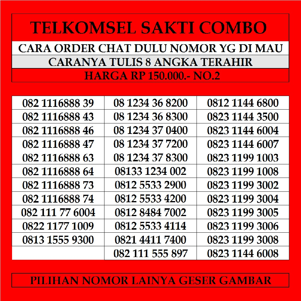 Nomor Cantik Simpati SP 150 Kartu Perdana Telkomsel Prabayar