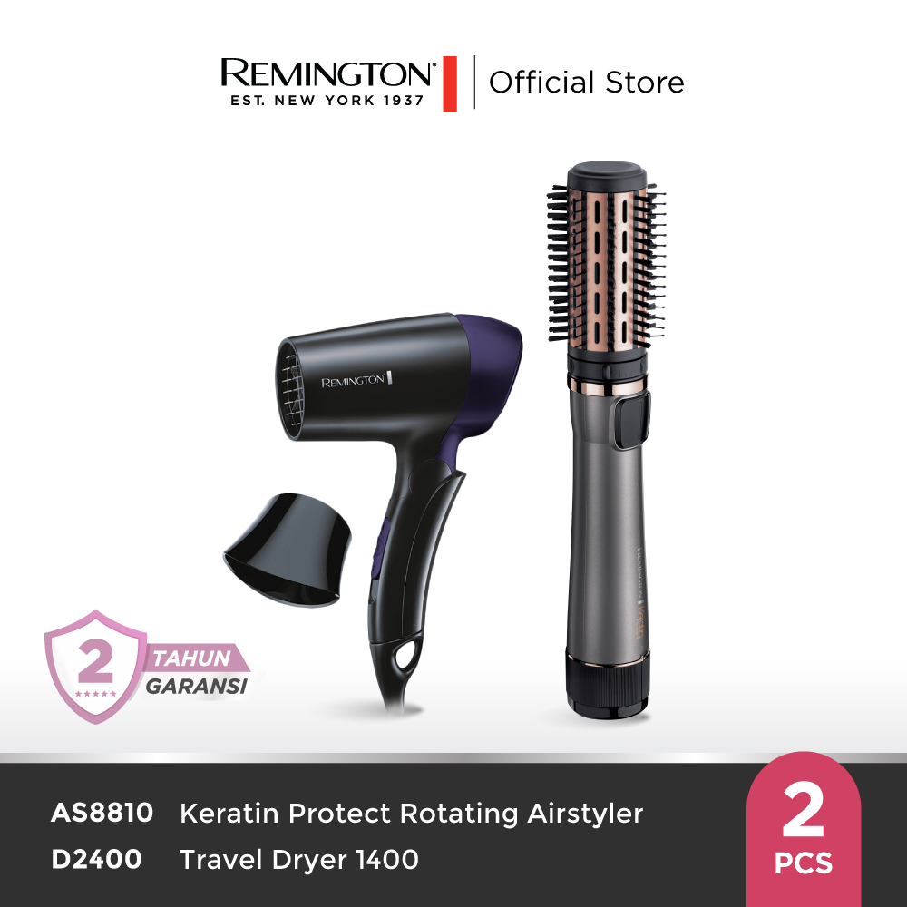 Paket Remington Hairdryer D2400 - Sisir Angin AS8810