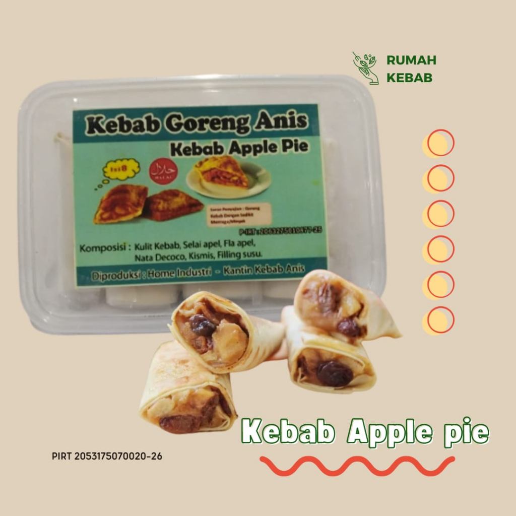 

Kebab apel Kebab Frozen Apple Pie isi 8 pcs Gosend