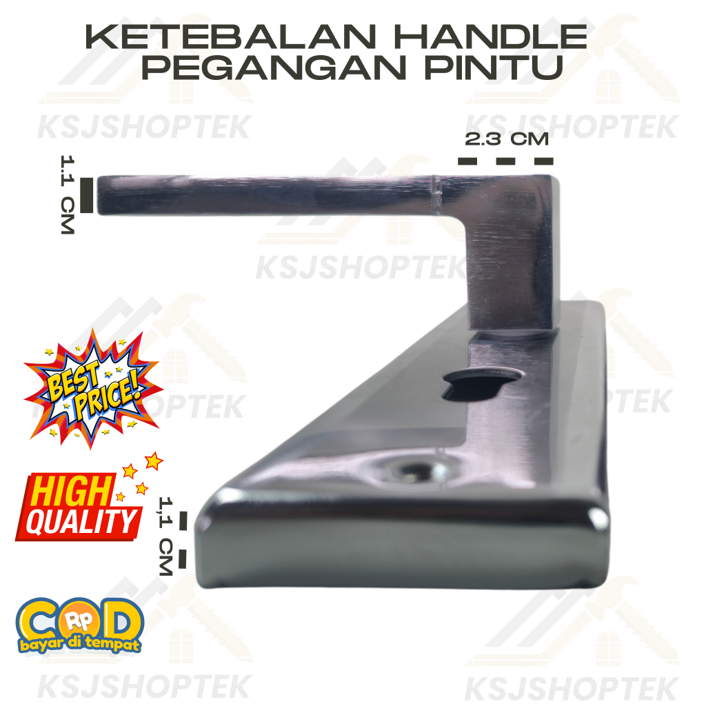 Handle Set Kunci / Kunci Pintu ukuran Tanggung TEBAL 2 MM HONGSHU