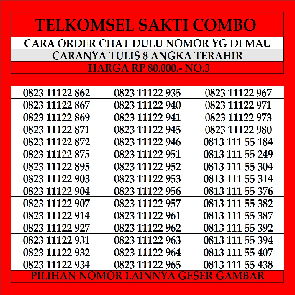 Nomor Cantik Telkomsel Kartu As Varian Nomer Perdana