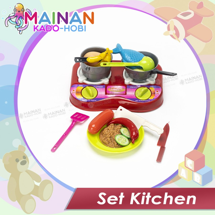 MAINAN ANAK PEREMPUAN SET KITCHEN MAKANAN PRETEND TOYS