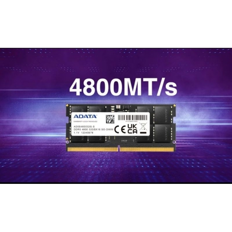 ADATA DDR5-4800Hz SO-DIMM Memory 8GB 16GB 32GB